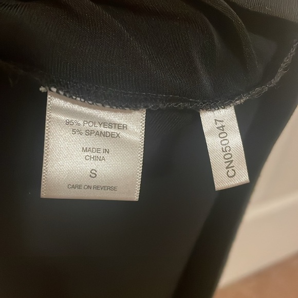 New York & Company Long Black Stretch Dress With Gold Belt - Picture 9 of 10